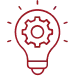 home-icon-technology Lightbulb and gear icon for advanced freight technology