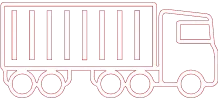 Icon representing TOP Worldwide large straight truck expedited freight services for high-volume, time-critical shipments.