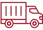 Icon representing TOP Worldwide small straight truck expedited freight services for versatile and timely deliveries.