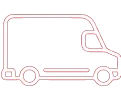Icon representing TOP Worldwide sprinter van expedited freight services for fast, flexible, and time-sensitive deliveries.