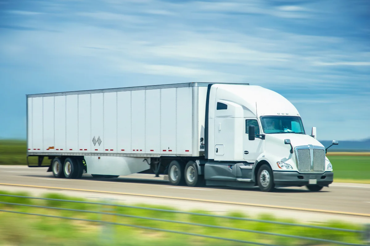 U.S. trucking shipment highlighting potential increases in domestic trucking demand and operational costs.